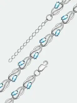 Стильный браслет на руку серебряный 925 пробы цепь с камнями Торговый дом Ювелир Холдинг 53779644 купить за 3 420 ₽ в интернет‑магазине Wildberries